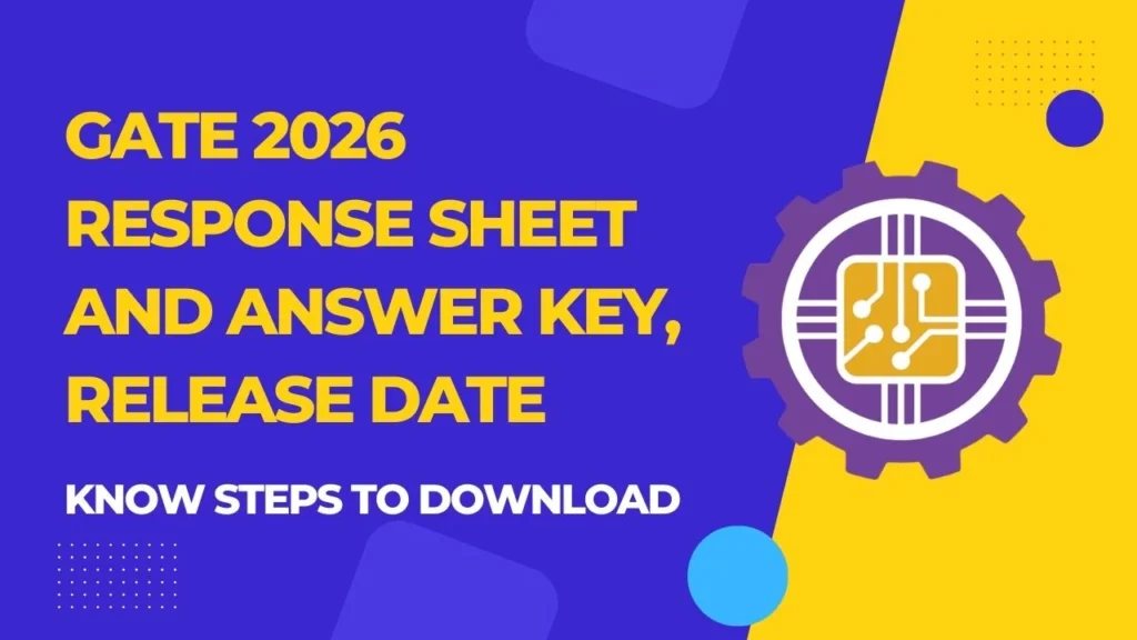 Official GATE 2026 portal login screen for answer key and response sheet download.