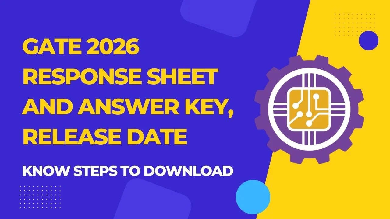 Official GATE 2026 portal login screen for answer key and response sheet download.