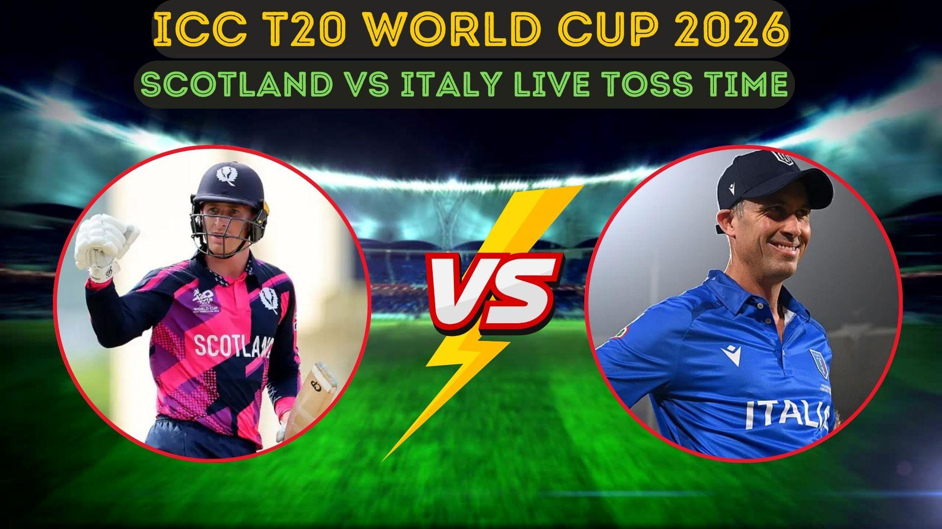 Scotland and Italy players during their ICC T20 World Cup 2026 match.