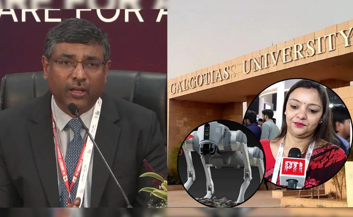 MeitY Secretary S Krishnan speaking about the Galgotias University robotic dog controversy at a press meet.