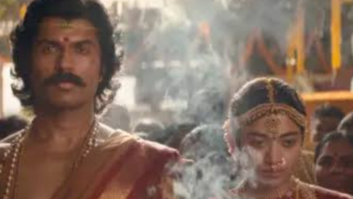 Rashmika reacts to the release of Vijay-Rashmika's Ranabaali first song after marriage.