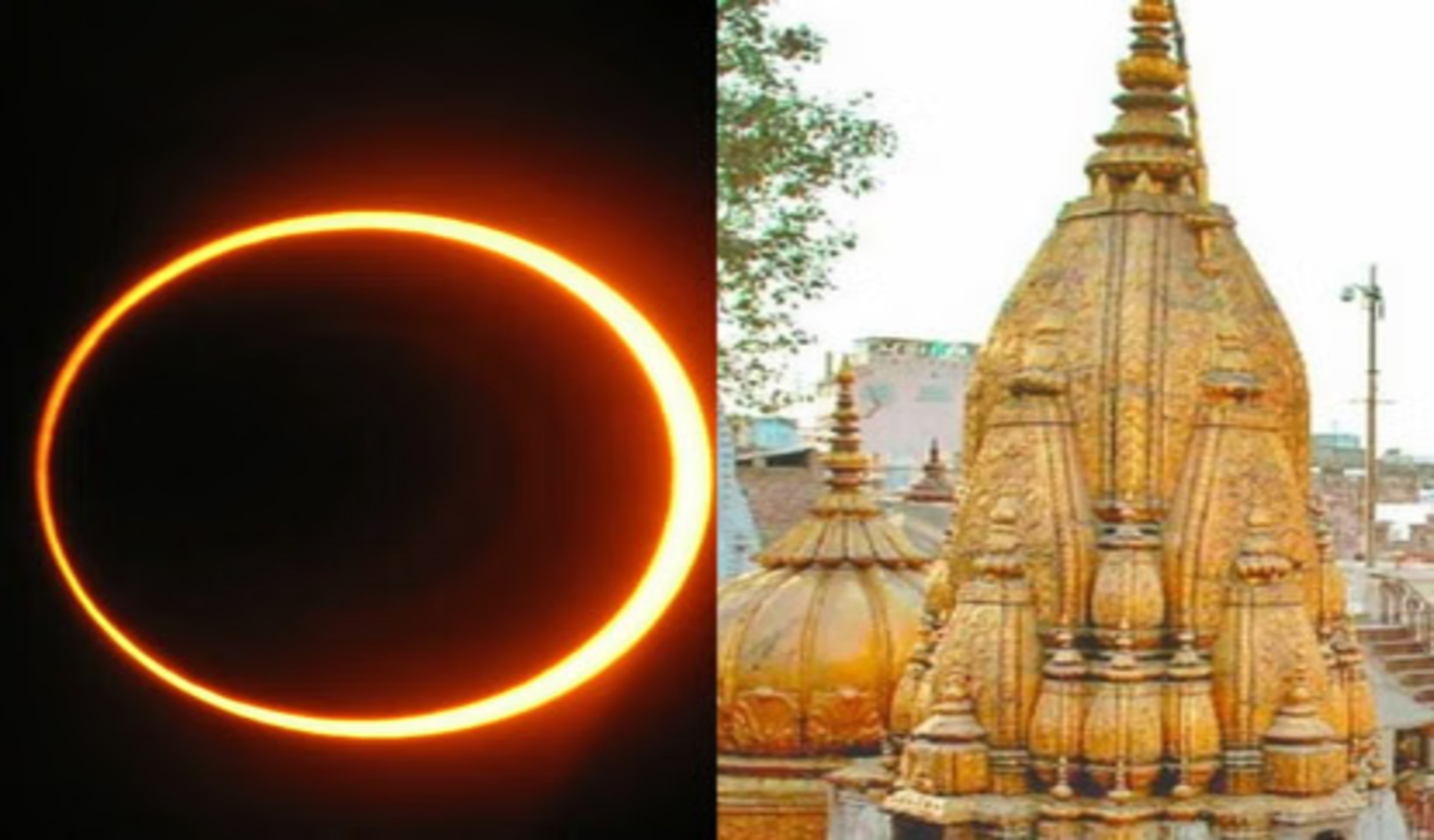 Closed temple doors in India during a lunar eclipse.
