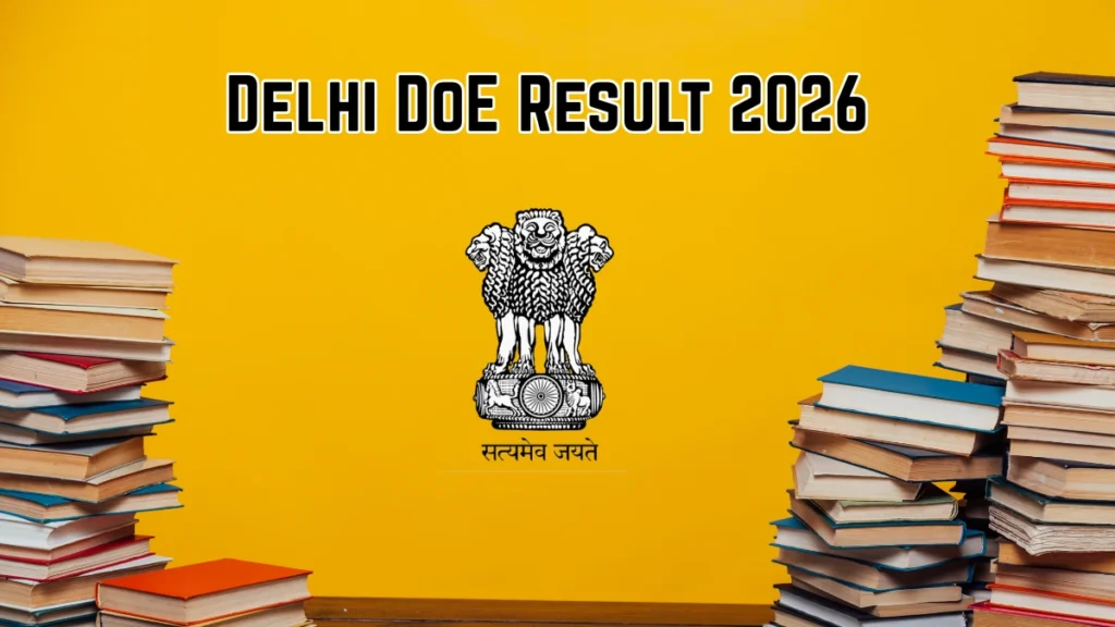 Delhi School Result 2026 checking screen and students waiting for marks.