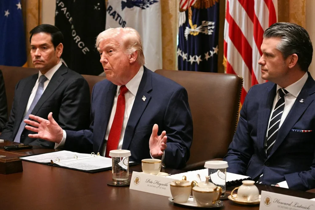 donald trump talking about iran policy as allies look concerned