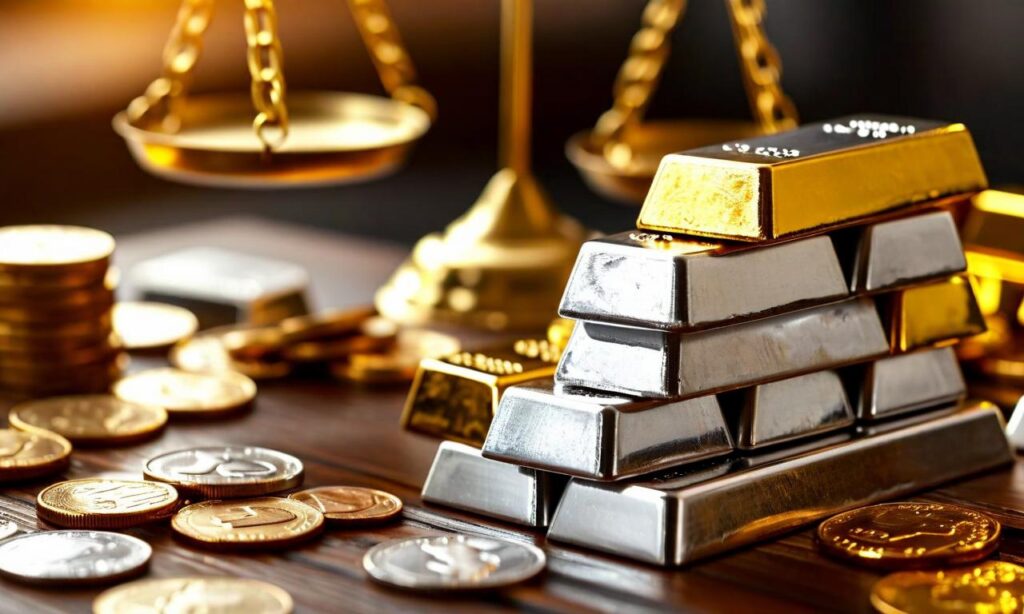 Gold and silver prices today reflecting market volatility amid global tensions.