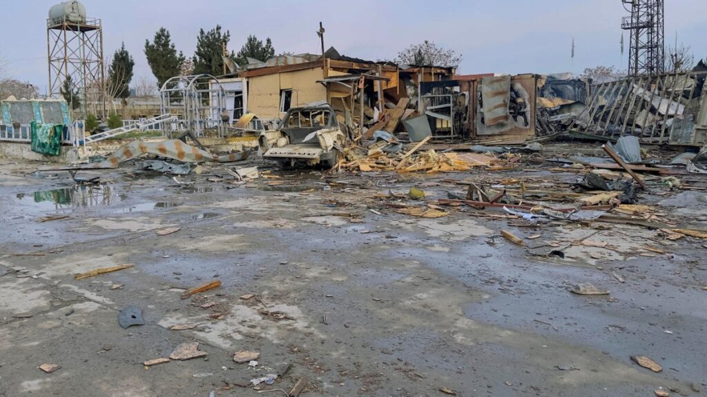 Indian MEA spokesperson addressing the media regarding the Pakistan airstrike on Kabul hospital.