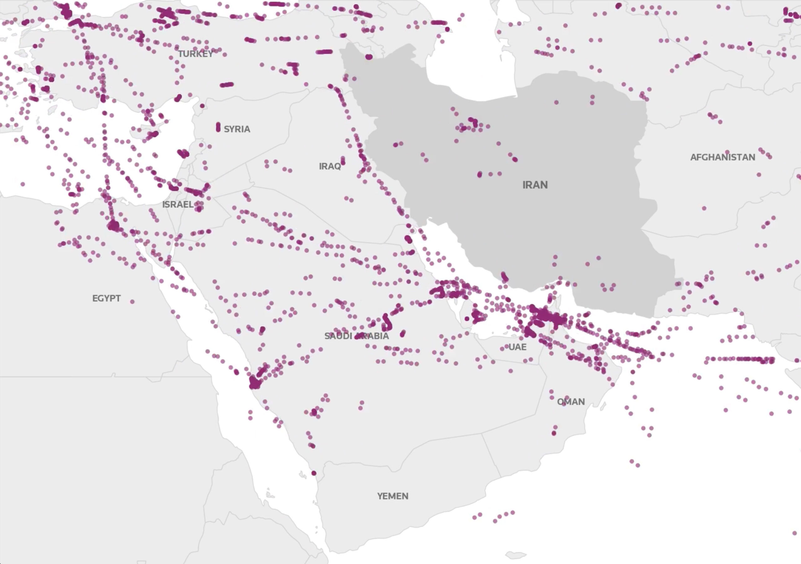Map detailing Iranian missile strikes on Gulf nations and US military bases amidst escalating Middle East crisis.