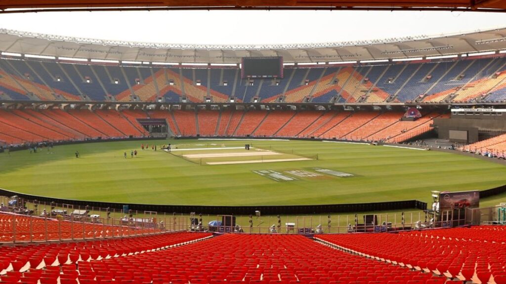 Narendra Modi Stadium ready for India vs New Zealand T20 World Cup final match.