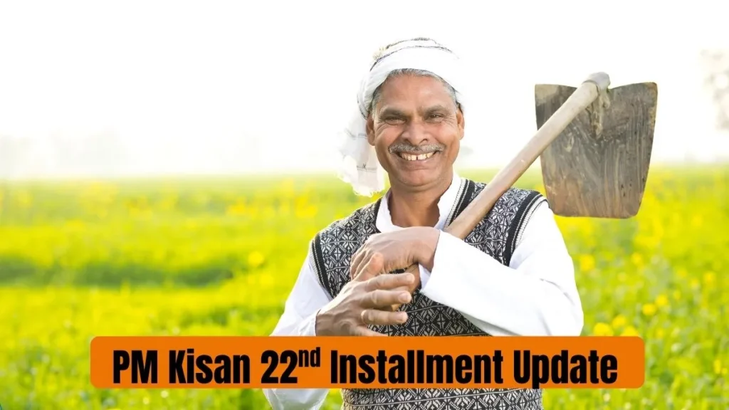 PM Modi transferring the 22nd installment of PM Kisan Yojana to farmers' bank accounts via DBT.