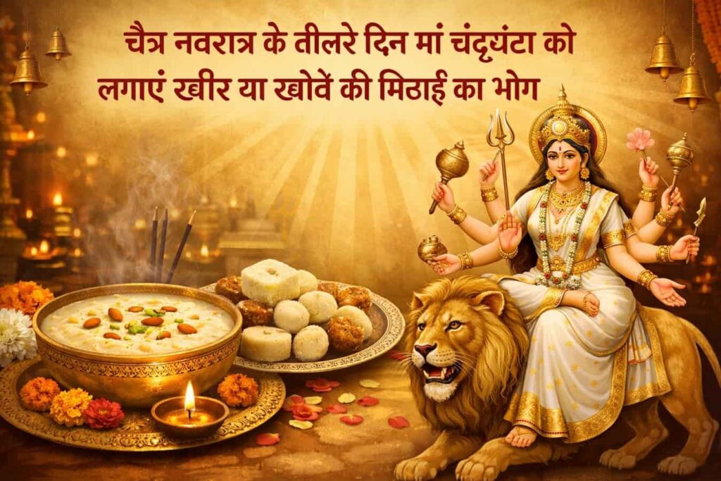 Special Bhog For Maa Chandraghanta : चैत्र नवरात्री में तृतीय दिवस मां-चंद्रघंटा