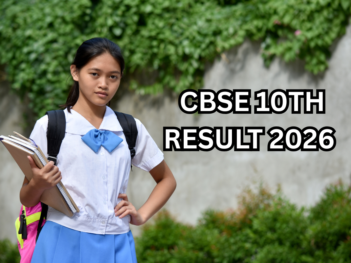 Student checking the CBSE Class 10 Result 2026 scorecard on a laptop.
