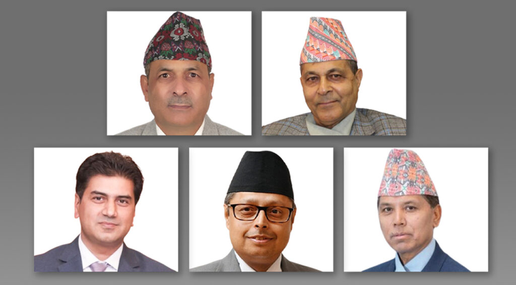 Nepal Prime Minister KP Sharma Oli chairing cabinet meeting for diplomatic decisions.