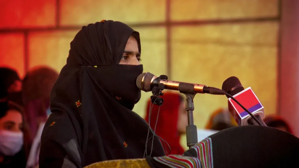 Sabiha Baloch addressing the 61st session of UNHRC regarding human rights in Balochistan.