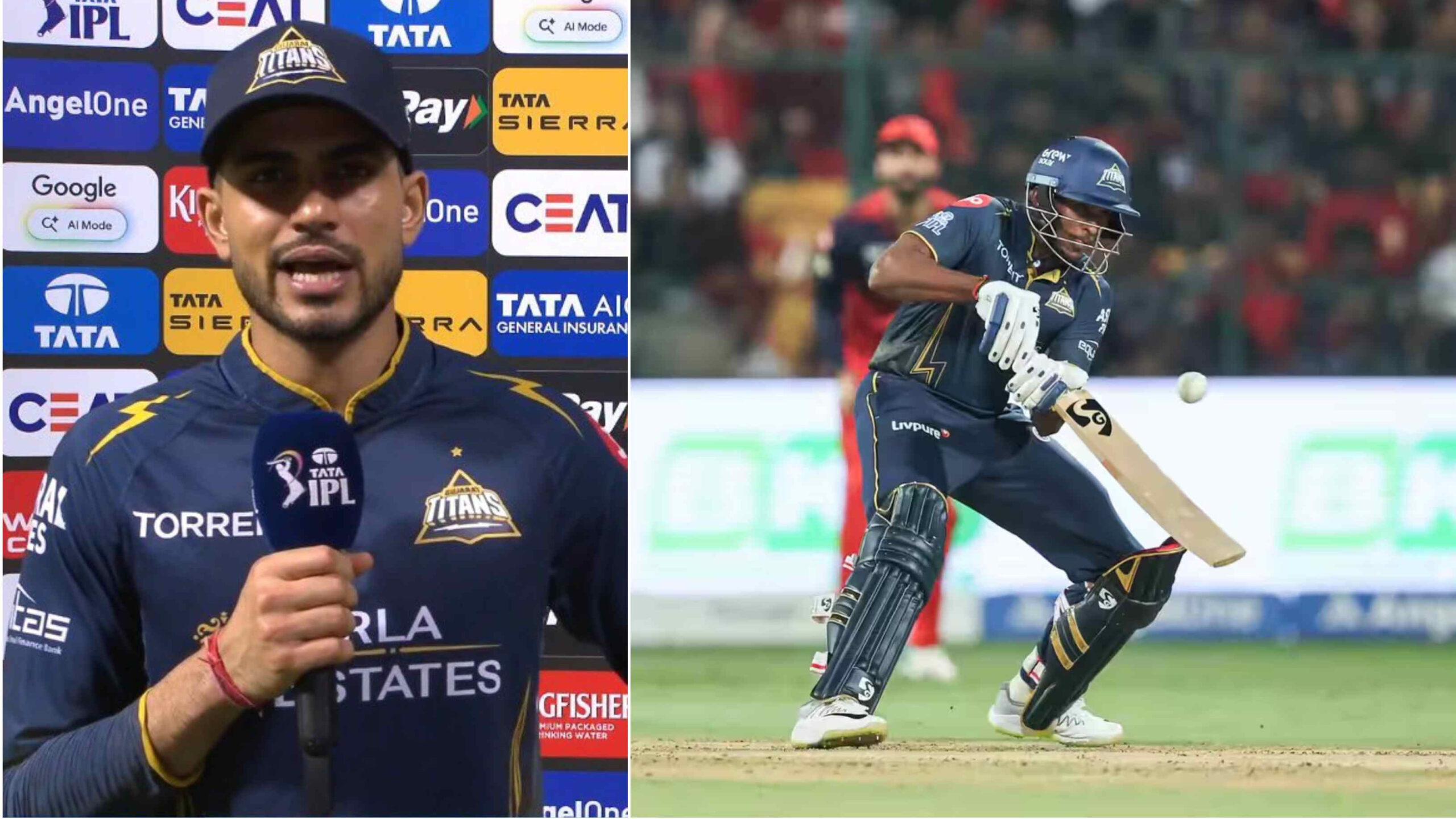 Shubman Gill reacting after GT defeat against RCB in IPL 2026