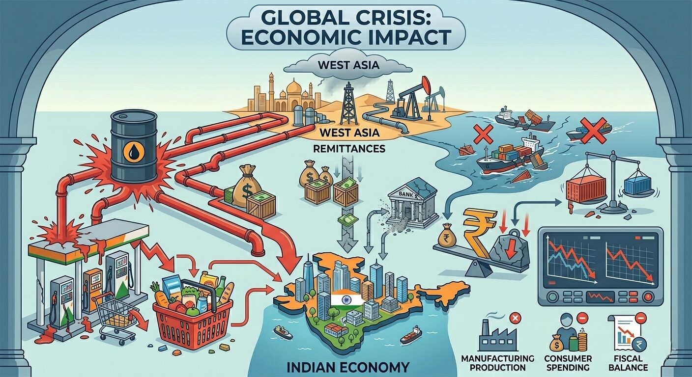 Impact of West Asia conflict on Indian banking and MSME sector graphical representation