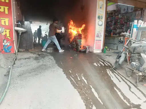 E-bike becomes ball of fire while charging in Singrauli