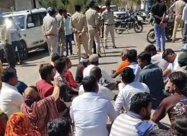 Anger erupted over the desecration of Baba Saheb's statue.