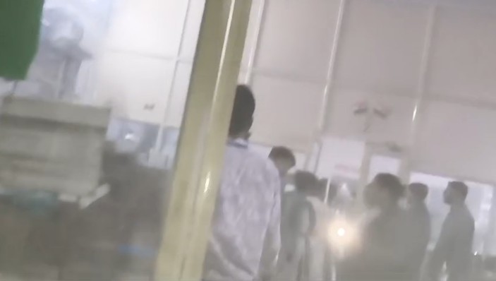 A massive fire broke out in the nursery ward of Gandhi Memorial Hospital Rewa