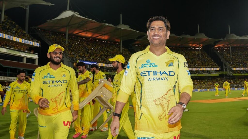 MS Dhoni walking during a practice session at Chepauk Stadium