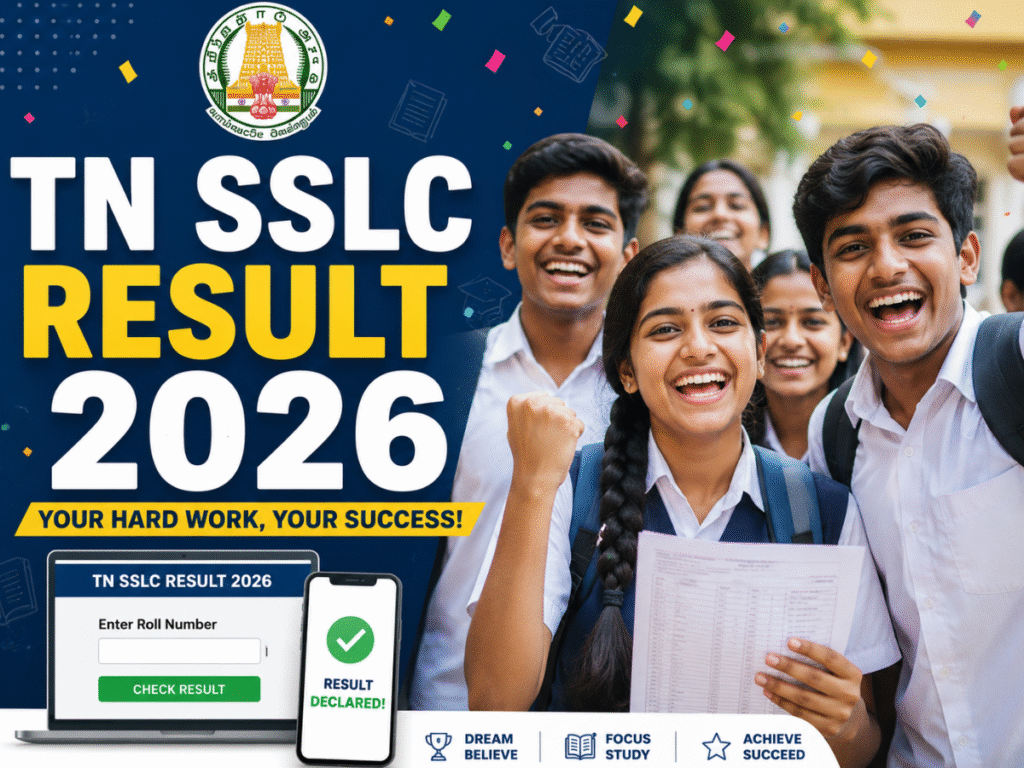 Students checking Tamil Nadu SSLC Result 2026 online after Class 10 result declaration