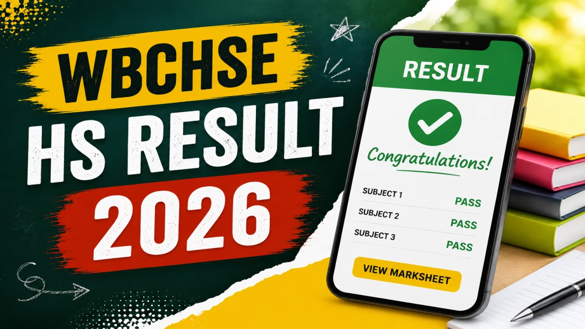 Official WBCHSE West Bengal HS 12th Result 2026 mark sheet and login portal interface.