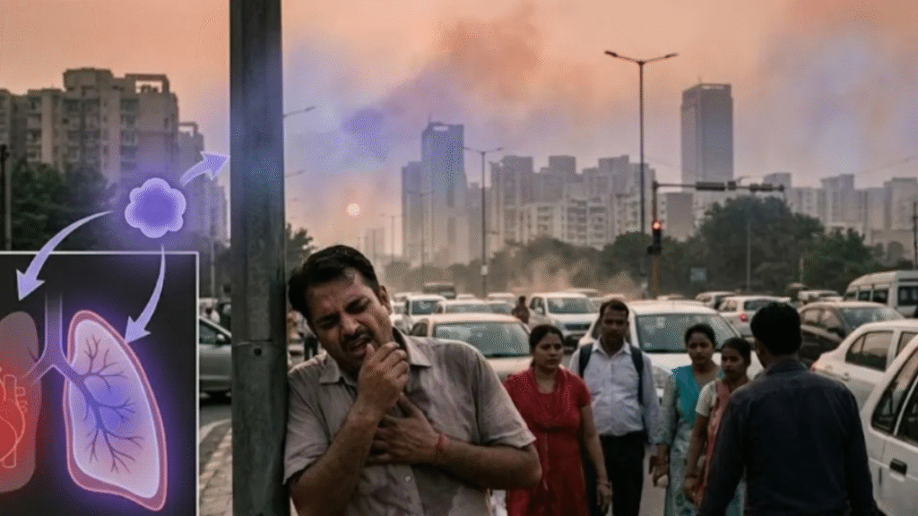 Ozone risk rises after heatwave; increased danger of heart and lung diseases.