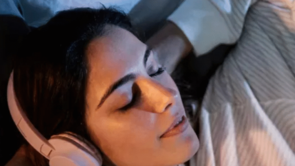Earbud Habit: Sleeping while listening to music can affect your hearing ability.