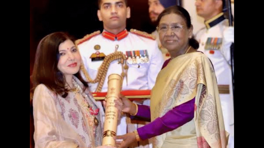 Alka Yagnik receives the Padma Bhushan; the iconic voice of the 90s gets a major honor.
