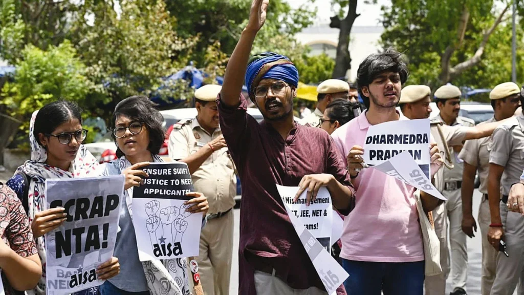 Delhi Protest Over NEET Paper Leak