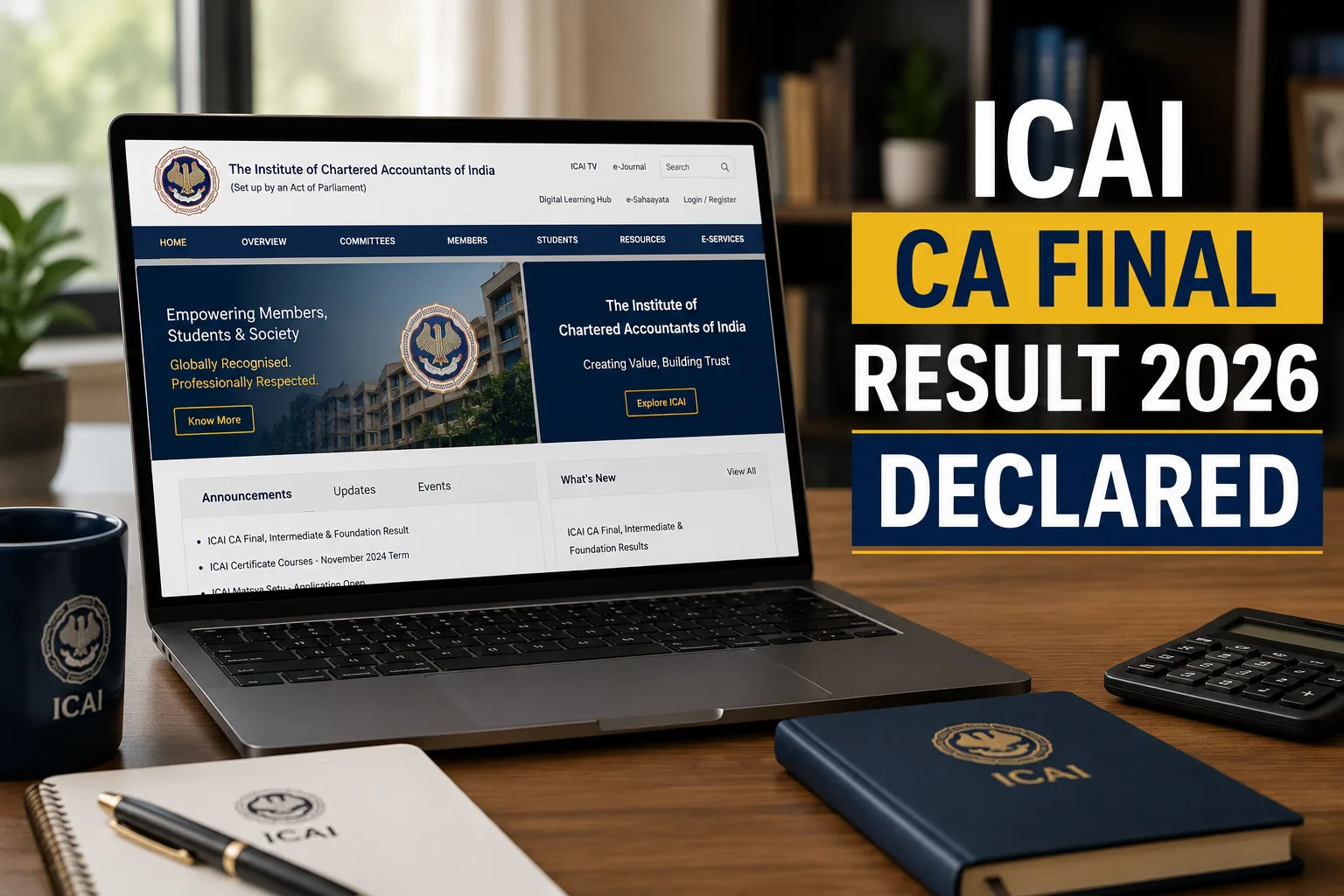 ICAI CA Final Result May 2026 Out