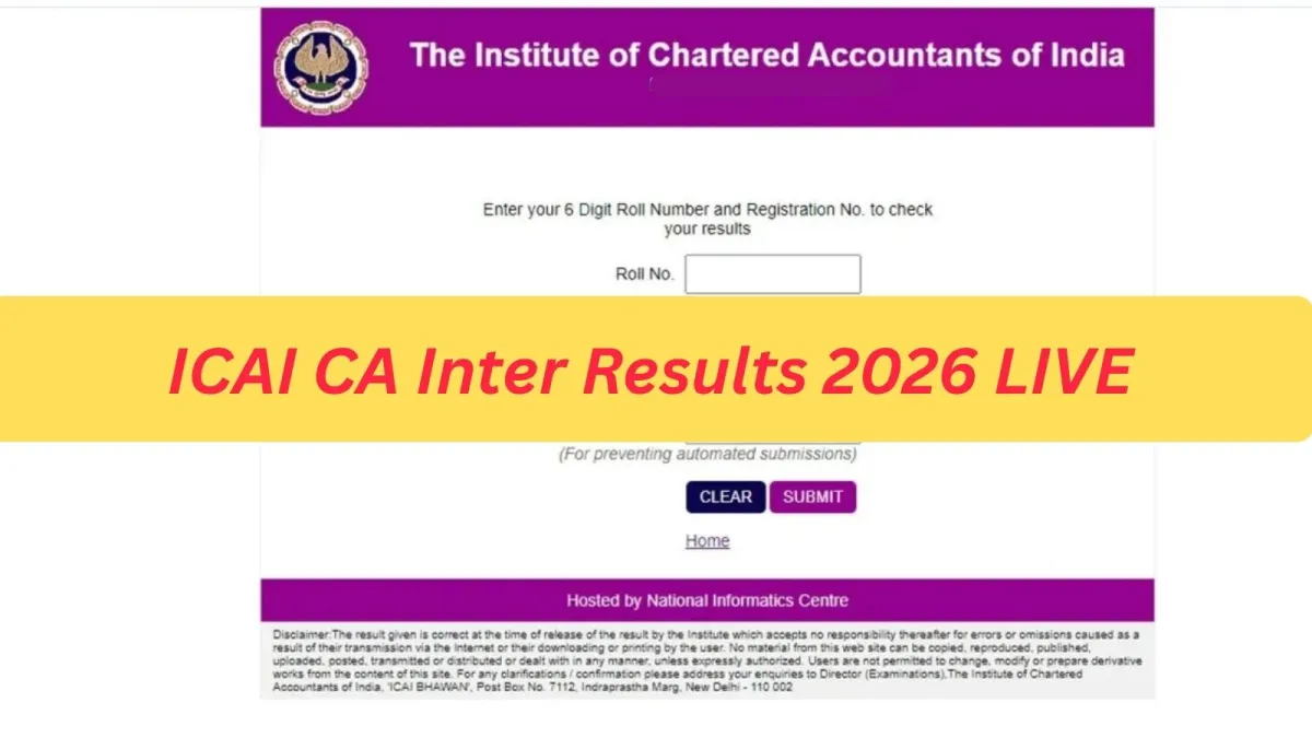 ICAI CA Inter Result May 2026