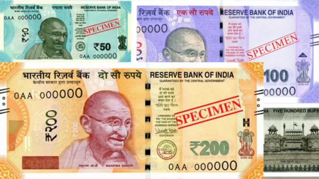 Indian Paper Banknotes in Circulation