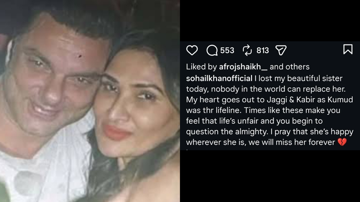 Sohail Khan's post reveals a special bond; he refers to Kumud Rane as a sister to the family.