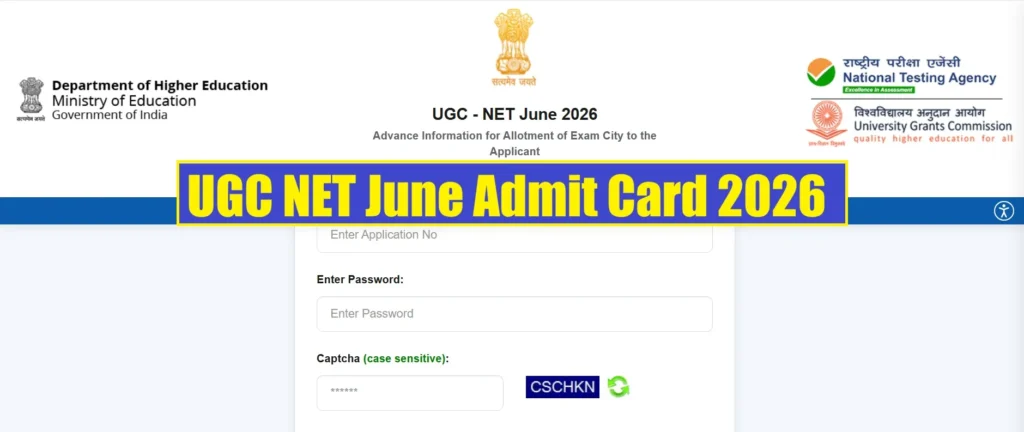 UGC NET June 2026 Admit Card Release Portal