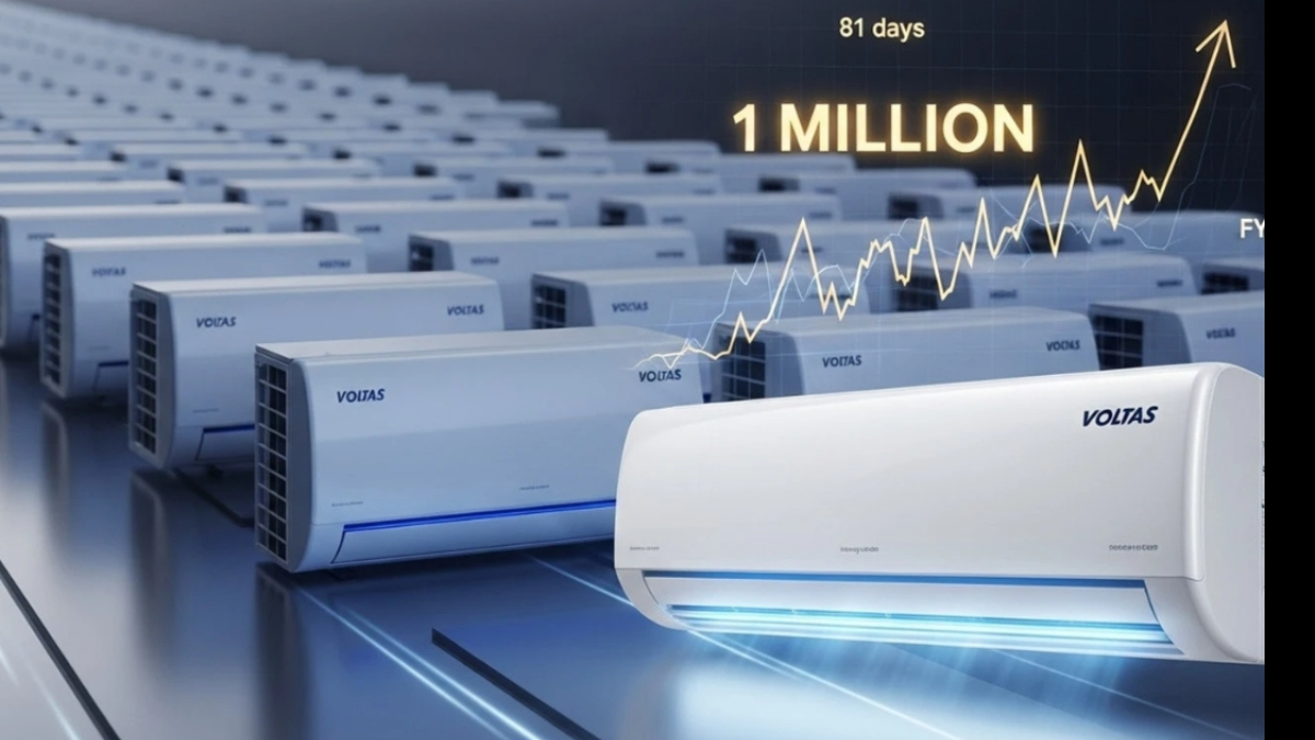 Voltas AC sales hit a record; shares surge 5% after selling 1 million units in 81 days.