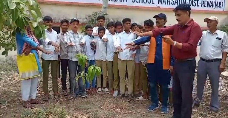 Tree plantation campaign dedicated to 'mother' and 'father' on World Environment Day in Rewa