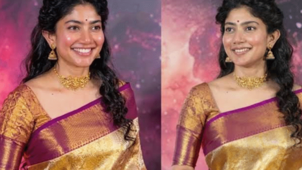 Sai Pallavi traditional look becomes a talking point; Kanjeevaram saree draws attention at 'Ramayana' event in Delhi.
