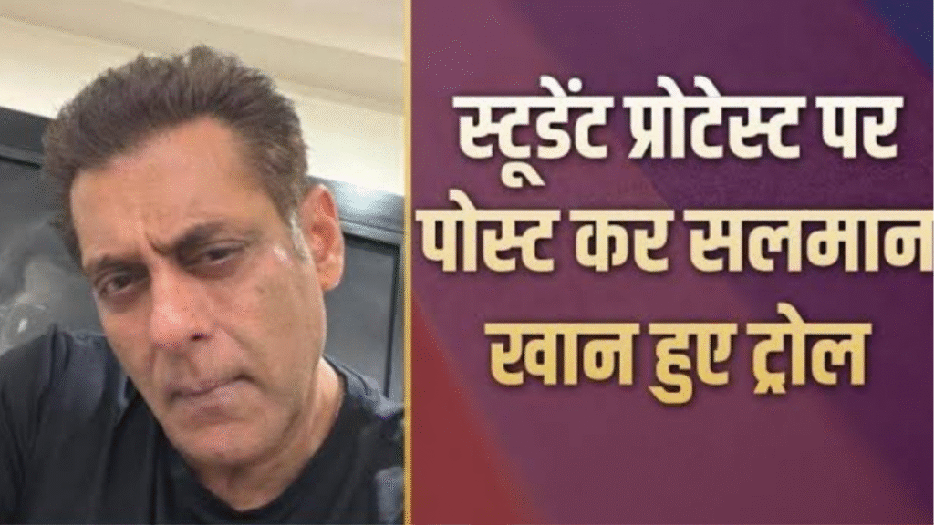 Salman Khan hits back at trolls; makes a significant statement after posting about the student protests.