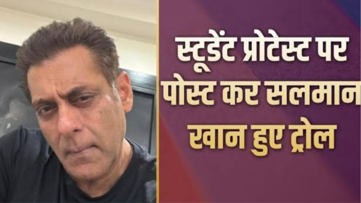 Salman Khan hits back at trolls; makes a significant statement after posting about the student protests.