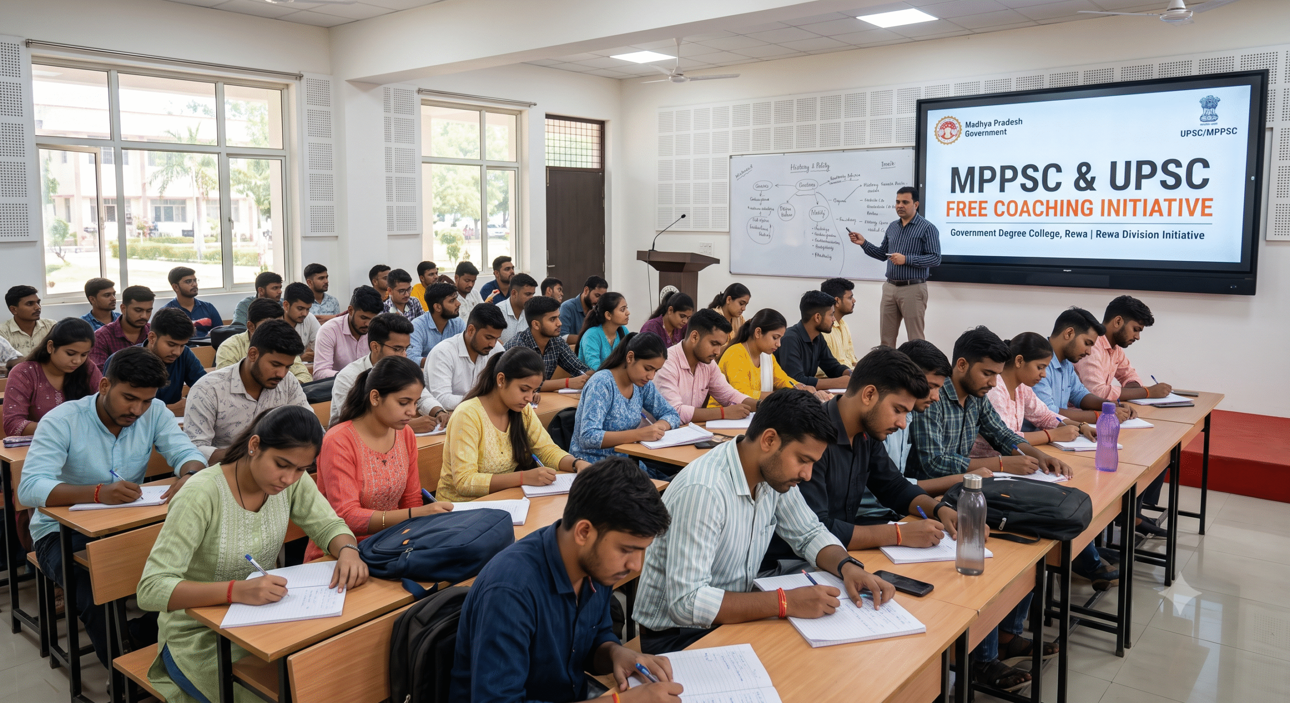 Free MPPSC-UPSC coaching launched in government colleges across Rewa division.