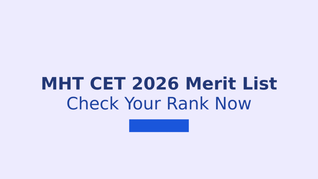 MHT CET 2026 Final Merit List