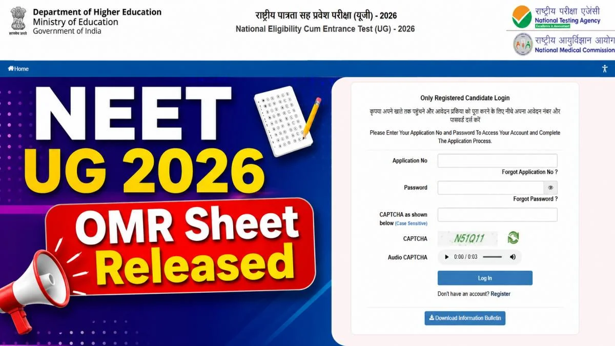 NEET UG 2026 OMR Sheet Out