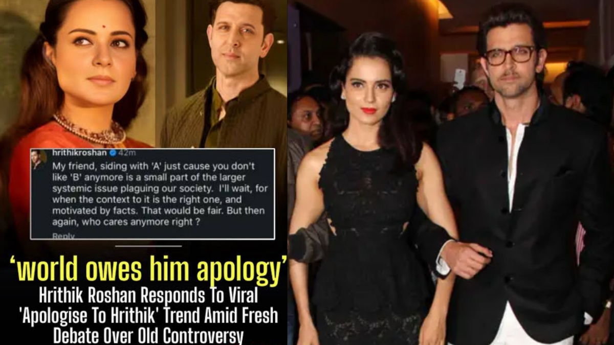 New reaction to the Kangana Ranaut-Hrithik controversy; social media post sparks fresh discussion.