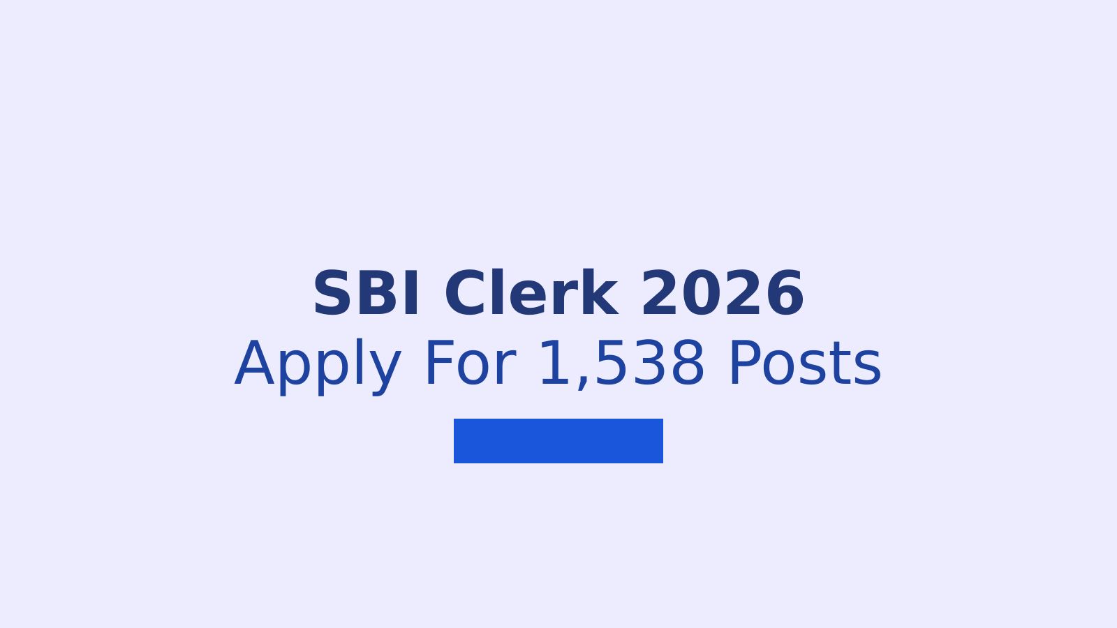 SBI Clerk Notification 2026
