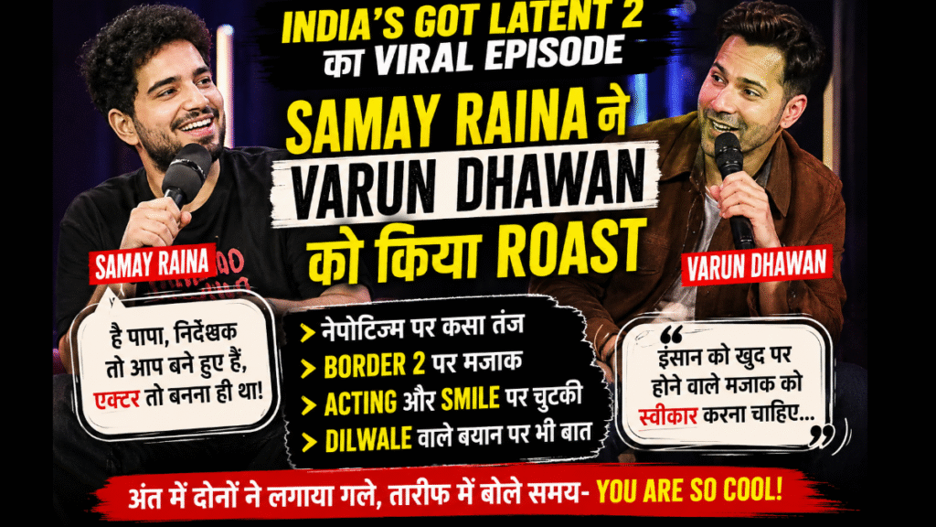 Samay Raina roasts Varun Dhawan, takes a dig at nepotism