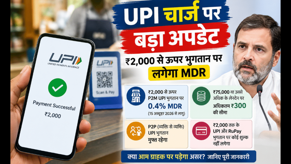 Major update on UPI charges: MDR to apply on payments above ₹2,000.