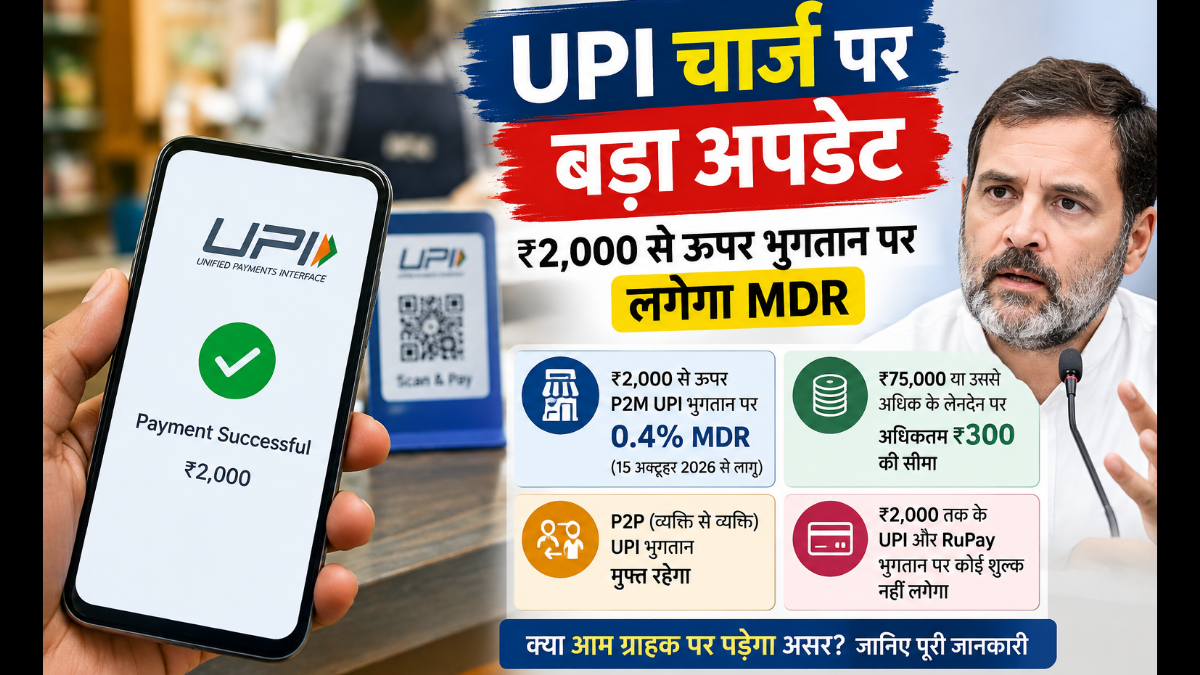 Major update on UPI charges: MDR to apply on payments above ₹2,000.
