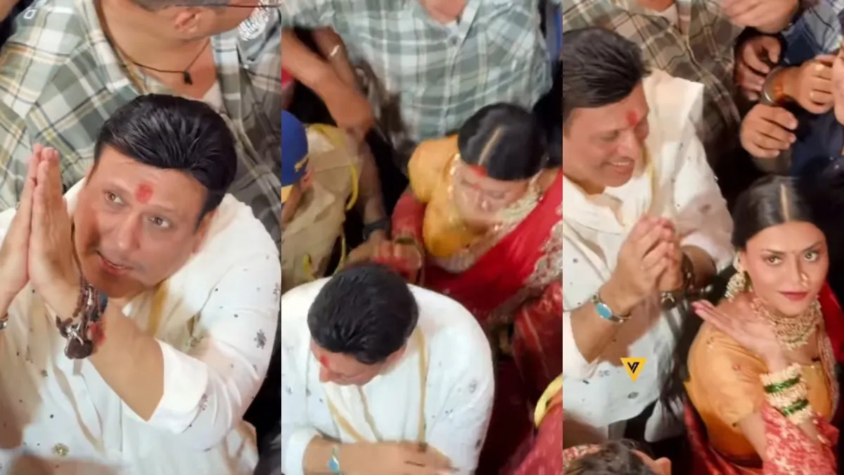Govinda visited Lalbaugcha Raja with co-star Komal Rani Swarnkar amid divorce rumors with Sunita Ahuja.