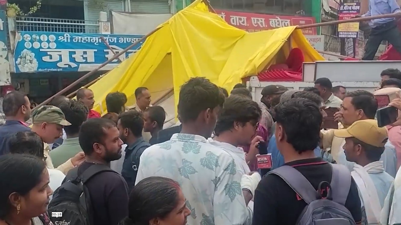 The police forcibly removed Kalpana's father who had been on a hunger strike in Rewa for 15 days