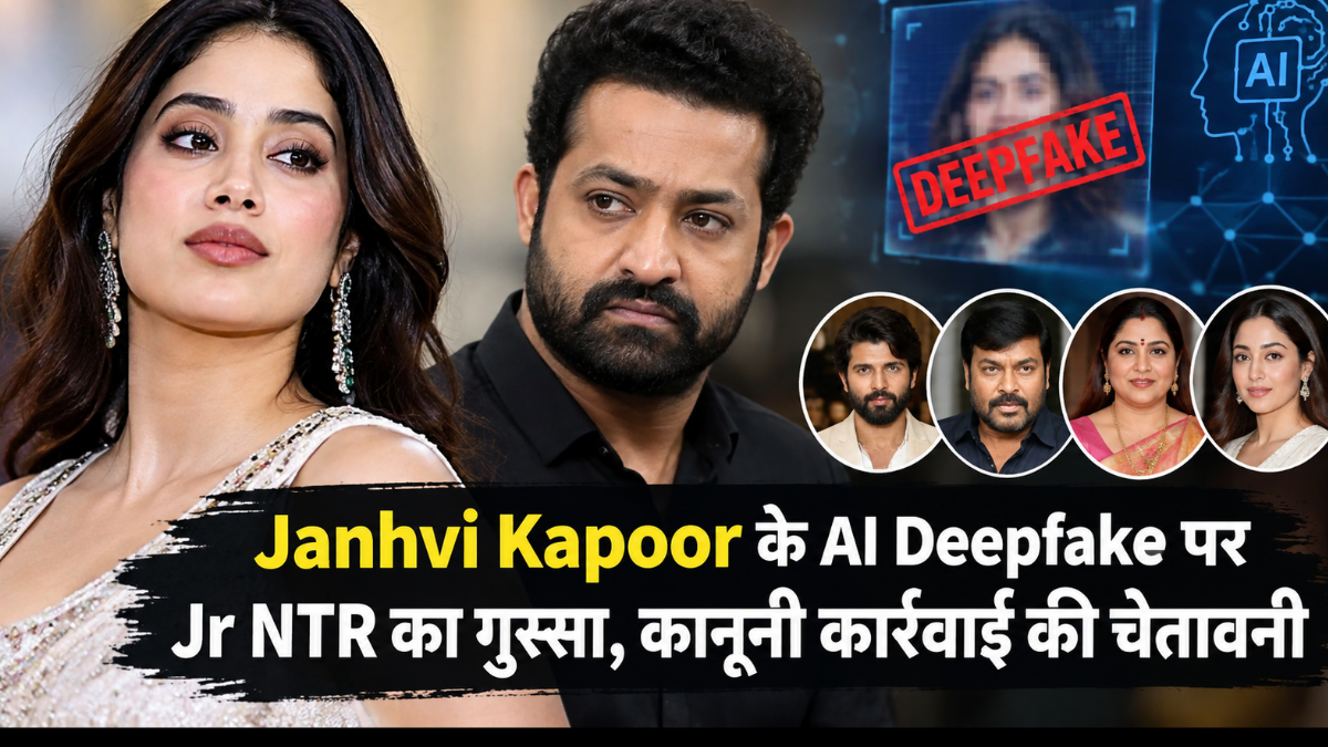 Jr NTR furious over Janhvi Kapoor deepfake; warns of legal action.